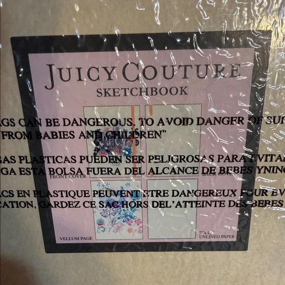lJuicy Couture Journal Sketchbook with Elastic Band - Picture 3 of 5